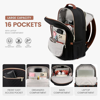 LOVEVOOK Laptop Backpack for Women 15.6 inch, Cute Womens Travel Backpack Purse - Image 2