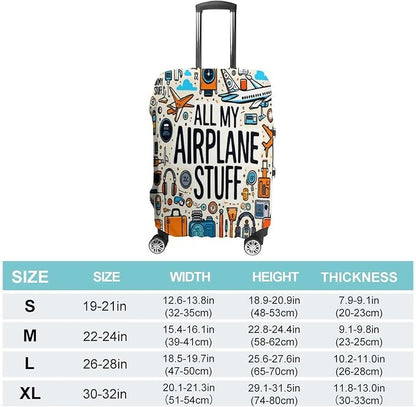 Airplane Travel Accessories Collection Stretch Luggage Cover, Washable Suitcase - Image 2