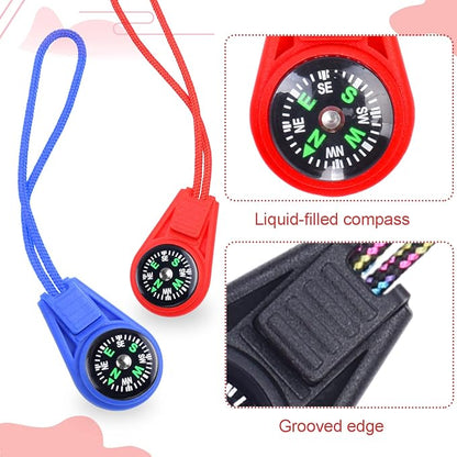 Mini Compass for Kids Compass Keychain，Button Compass Bulk kit，Paracord Hiking - Image 3