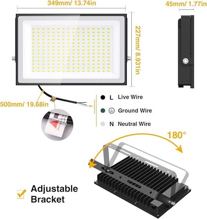 Onforu 200W LED Flood Lights Outdoor, 18000LM Bright Security Light, IP66 - Image 7