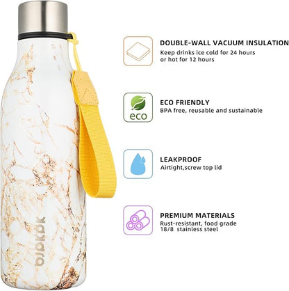 BJPKPK Insulated Water Bottles, 18 oz Stainless Steel Metal Water Bottle - Image 2
