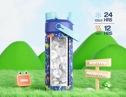 18 oz Kids Stainless Steel Water Bottle: Spill-Proof, Insulated Cup - Image 5