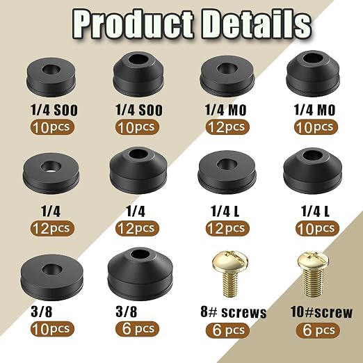 116 PCS Faucet Washer Assortment Kit Outdoor Faucet Repair Kit - Image 2