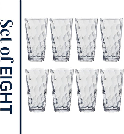 US Acrylic Optix Plastic Reusable Drinking Glasses 20oz Water Cups in Clear | - Image 8