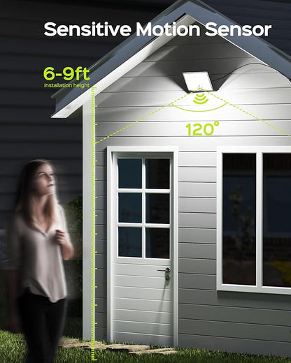 JACKYLED Solar Lights Outdoor Waterproof, Motion Sensor Flood Light 113 LED - Image 5