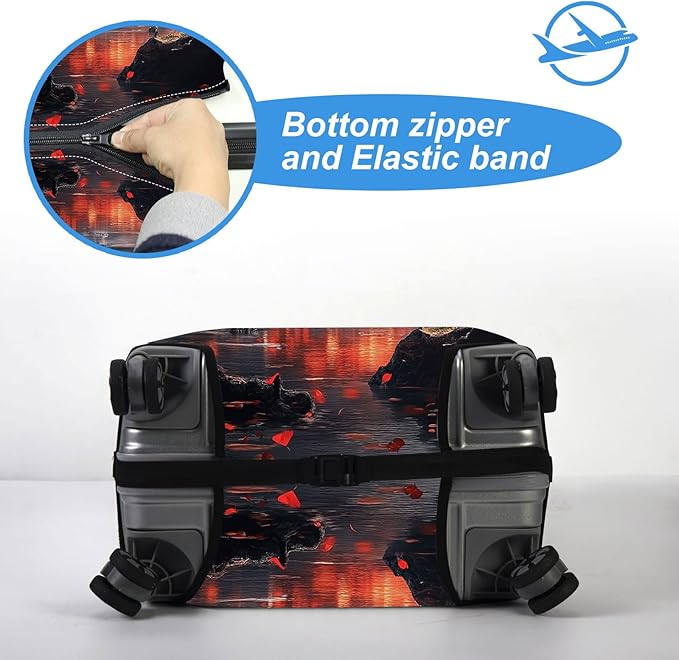 Luggage Cover Protector for 26-28 Inch Suitcases, TSA Approved Elastic Travel - Image 5