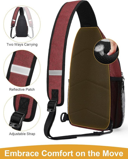 Pritent Crossbody Bags for Women Man Waterproof Sling Bag Backpack Trendy - Image 4