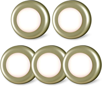 STAR-SPANGLED 5 Pack 2.8” Push Tap Lights, Stick on Touch Puck Lights AAA - Image 8