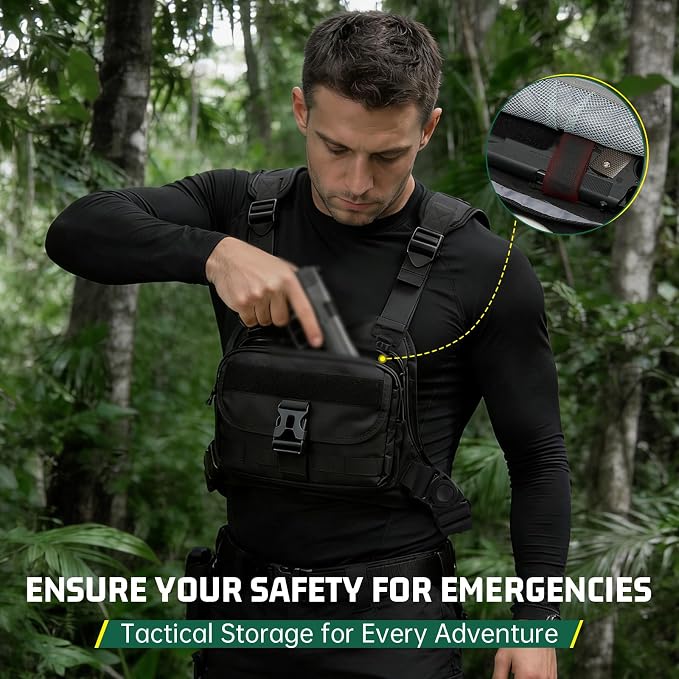 RAINSMORE Hydration Vest with 2L Water Bladder Lightweight Reflective Chest Pack - Image 2