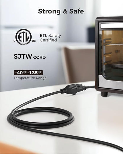 Cable Matters 2-Pack 16 AWG Heavy Duty 13A Power Extension Cord - 6ft - Image 3