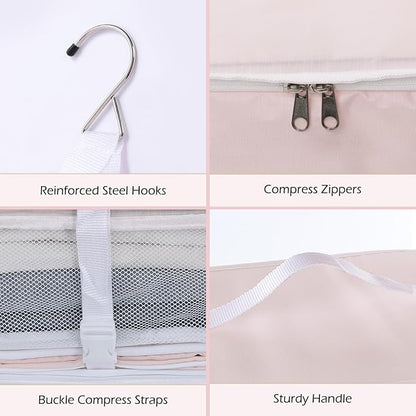 Surblue Hanging Shelves Travel Storage Bag Compression Packing Cube - Image 6