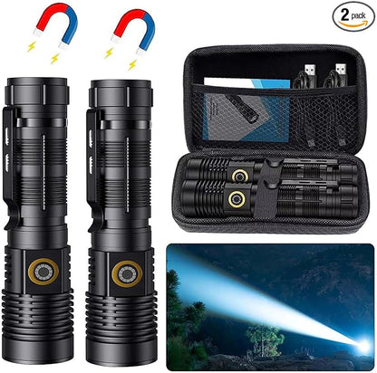 Hoxida Rechargeable Tactical Flashlights High Lumens by Hoxida
