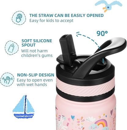 Fanhaw 18 Oz Kids Insulated Water Bottle - Image 3