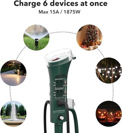 BN-LINK Outdoor 6ft Extension Cord Power Stake - Image 7