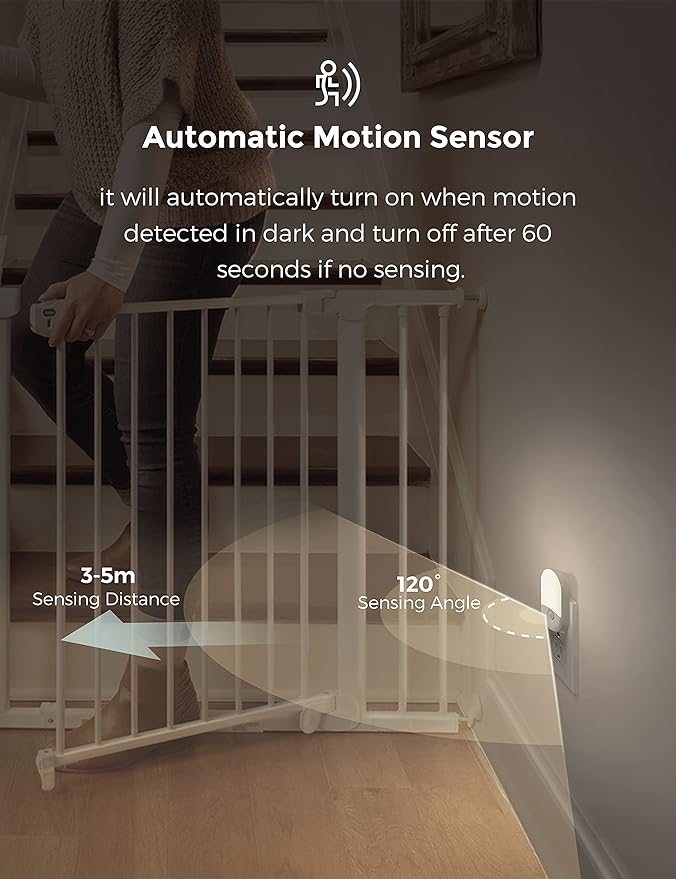 L LOHAS LED Motion Sensor Night Light Plug in, Motion Activated Night Light - Image 6
