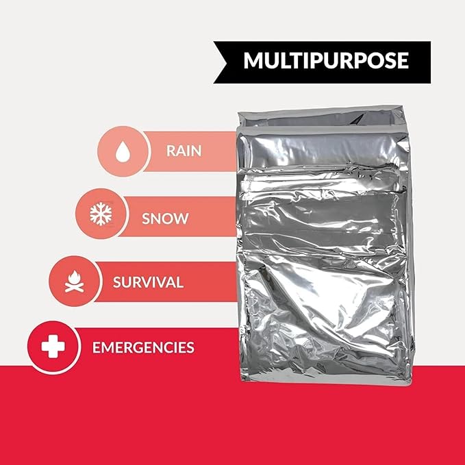 MEETSWEET Emergency Rescue Blanket Outdoor Survival Blanket Waterproof - Image 2