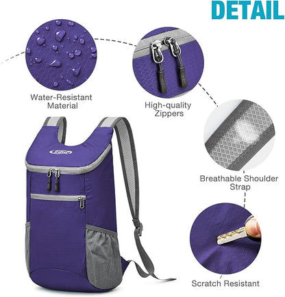G4Free 11L Ultra Lightweight Backpack Small Foldable Rucksack Unisex Hiking Bag - Image 6