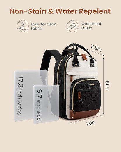 LOVEVOOK Backpack Purse for Women, Fits 17 Inch Laptop, Fashion Travel Work - Image 4