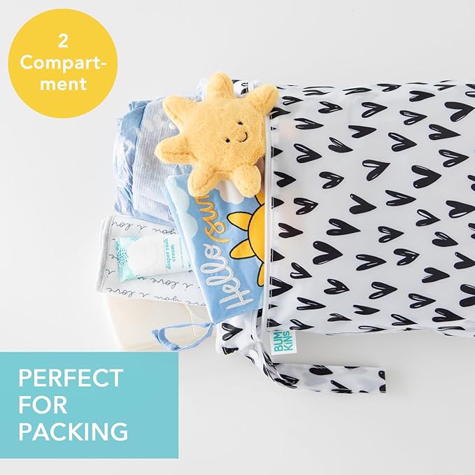 Bumkins Waterproof Wet Dry Bag for Baby, Swim Suit, Cloth Diapers, Pump Parts - Image 2