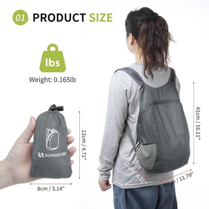 20L Ultra Hiking-Daypack Lightweight Foldable Travel Packable Backpack - Image 3