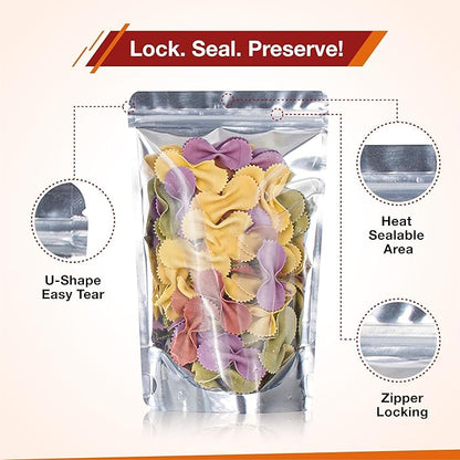 BELLE KR® 5x8 Mylar Bags with Window Stand Up - Image 4