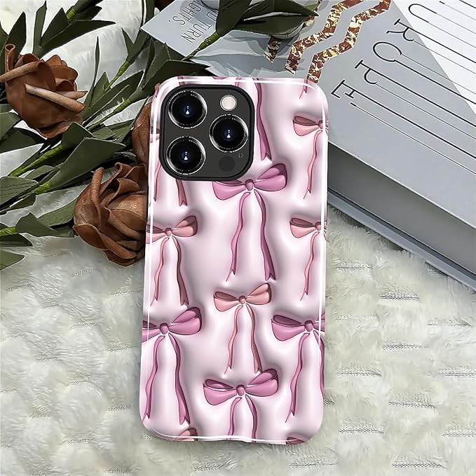 for iPhone 14 Pro Max Case, HL2 Abstract Ribbons Bows Hybrid 2 Layer Hard Shell - Image 4