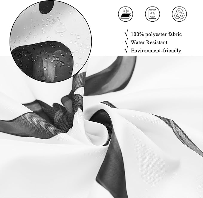 Black Bow Shower Curtain - Image 4