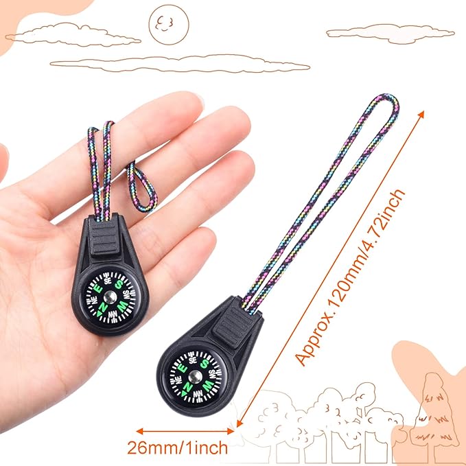 50 Pack Compass for Kids Mini Compasses Bulk Kids Toy Compass for Party - Image 4