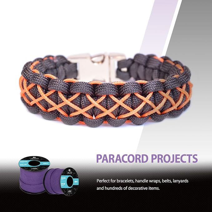 Abma Cord 2.4mm Paracord 275 100ft Nylon Rope 4 Strands Tactical Parachute Cord - Image 6