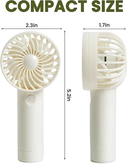 6 Pcs Mini Handheld Fan Bulk, 3 Speed Portable Personal USB Rechargeable Fan - Image 3