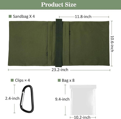 Aimosen 4 Packs Sandbags Military Green Weight Bags - Image 4
