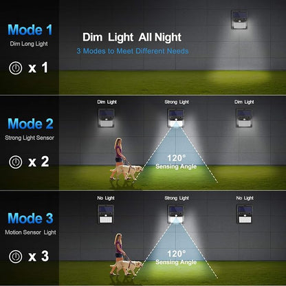 Solar Lights Outdoor, Solar Security Lights Solar Motion Sensor Lights - Image 3
