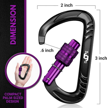 Rhino Produxs 12kN Heavy Duty Carabiner Clips, - Image 2