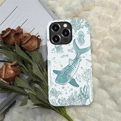 for iPhone 12 Pro Max Case, HH2 Ocean Whale Shark Hybrid 2 Layer Hard Shell - Image 4