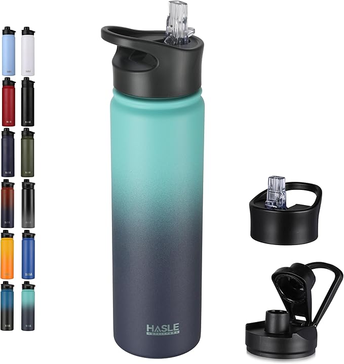 HASLE OUTFITTERS Insulated Water Bottle 22 oz Double Wall Stainless Steel Water by HASLEOUTFITTERS