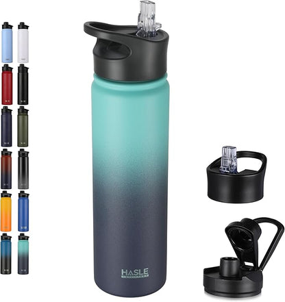 HASLE OUTFITTERS Insulated Water Bottle 22 oz Double Wall Stainless Steel Water by HASLEOUTFITTERS