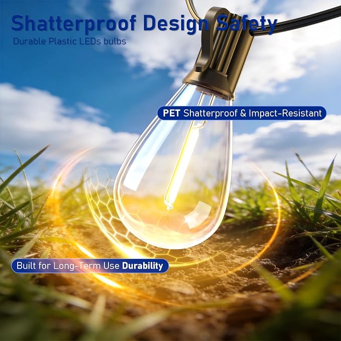 15FT LED Outdoor String Lights - Image 9