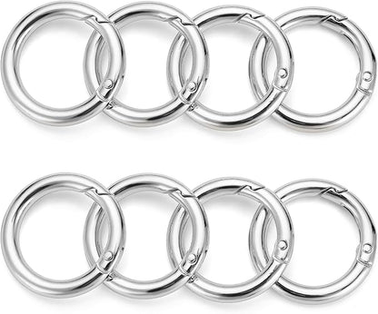 Gkeygo Key Ring Clip, 4/5 Inch Keychain Rings, 8 Pack Round Carabiner Clip - Image 9