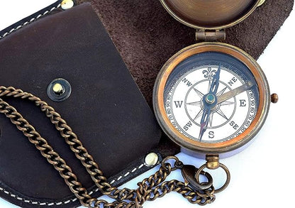Engravable Compass Nautical Pocket Brass Compass - Image 3