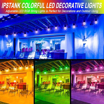 96FT Solar Outdoor String Lights, 30 Shatterproof Edison Bulbs, Dimmable Color - Image 9