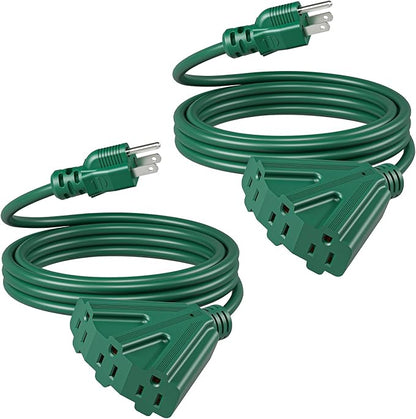 DEWENWILS 10 FT Outdoor Tri-Tap Extension Cord Splitter by DEWENWILS