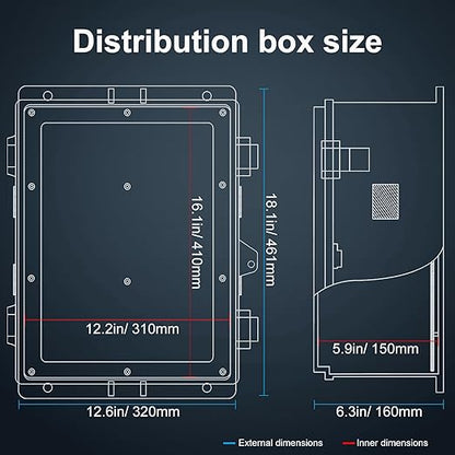 Namunanee Outdoor Electrical Junction Box, ABS Water Resistant Enclosure - Image 5
