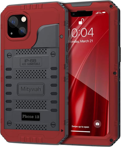 Mitywah Waterproof Case for iPhone 13, Heavy Duty Military Grade Drop by Mitywah