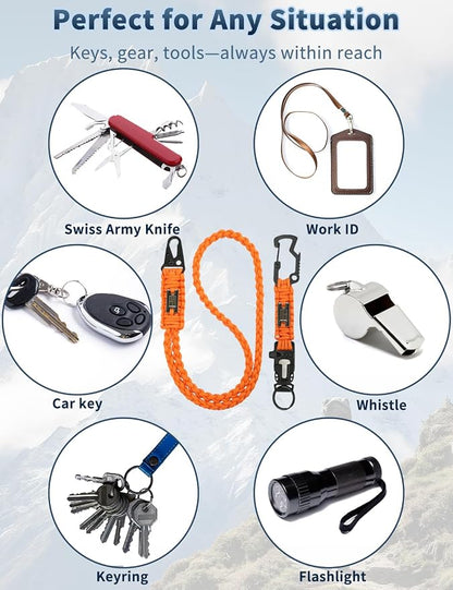 DDOUT Heavy Duty Paracord Lanyard 550 Paracord Braided Keychain - Image 5