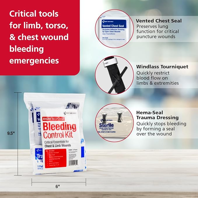 First Aid Only 91481 Critical Essentials Bleeding Control Kit - Image 5