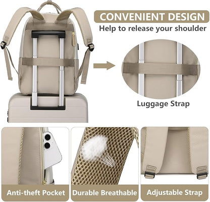 Backpack for Women Laptop Bag: Work Travel Backpacks Fits 17 inch Computer - Image 5
