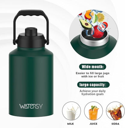 WATERSY Half Gallon Water Bottle Insulated, BPA Free&Leak Proof, 64oz Stainless - Image 5