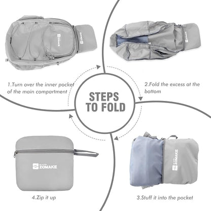 ZOMAKE Lightweight Packable Backpack 28L, Foldable Backpacks Water Resistant - Image 6