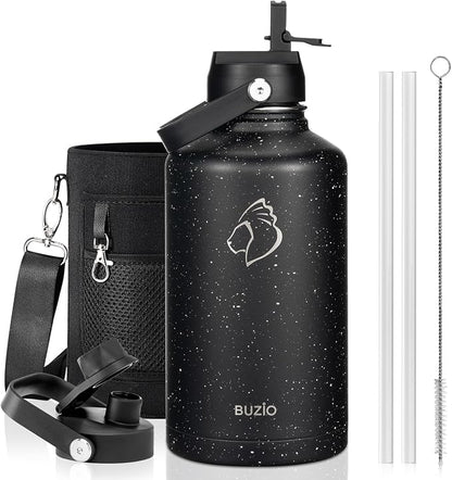 BUZIO Insulated Water Bottles 64oz by BUZIO