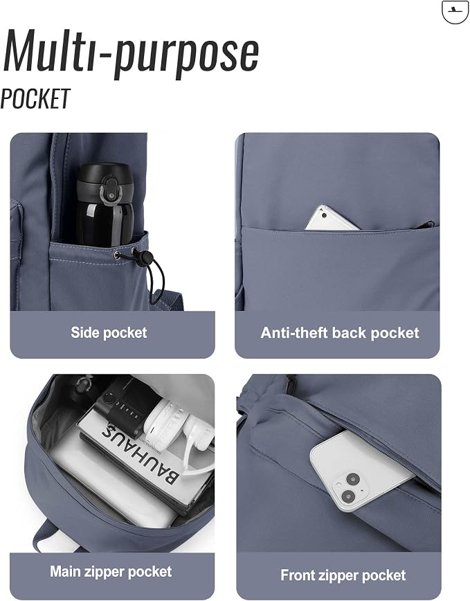 BJLFS School Bag Backpack for Women Kids Teens Girls, Small Bookbag College - Image 6